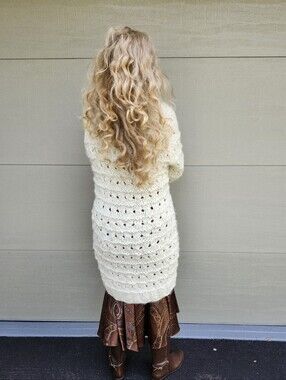 NEXT Stunning Chunky Knit Long Collar/Button Closer Cardigan/Sweater Coat L, $60